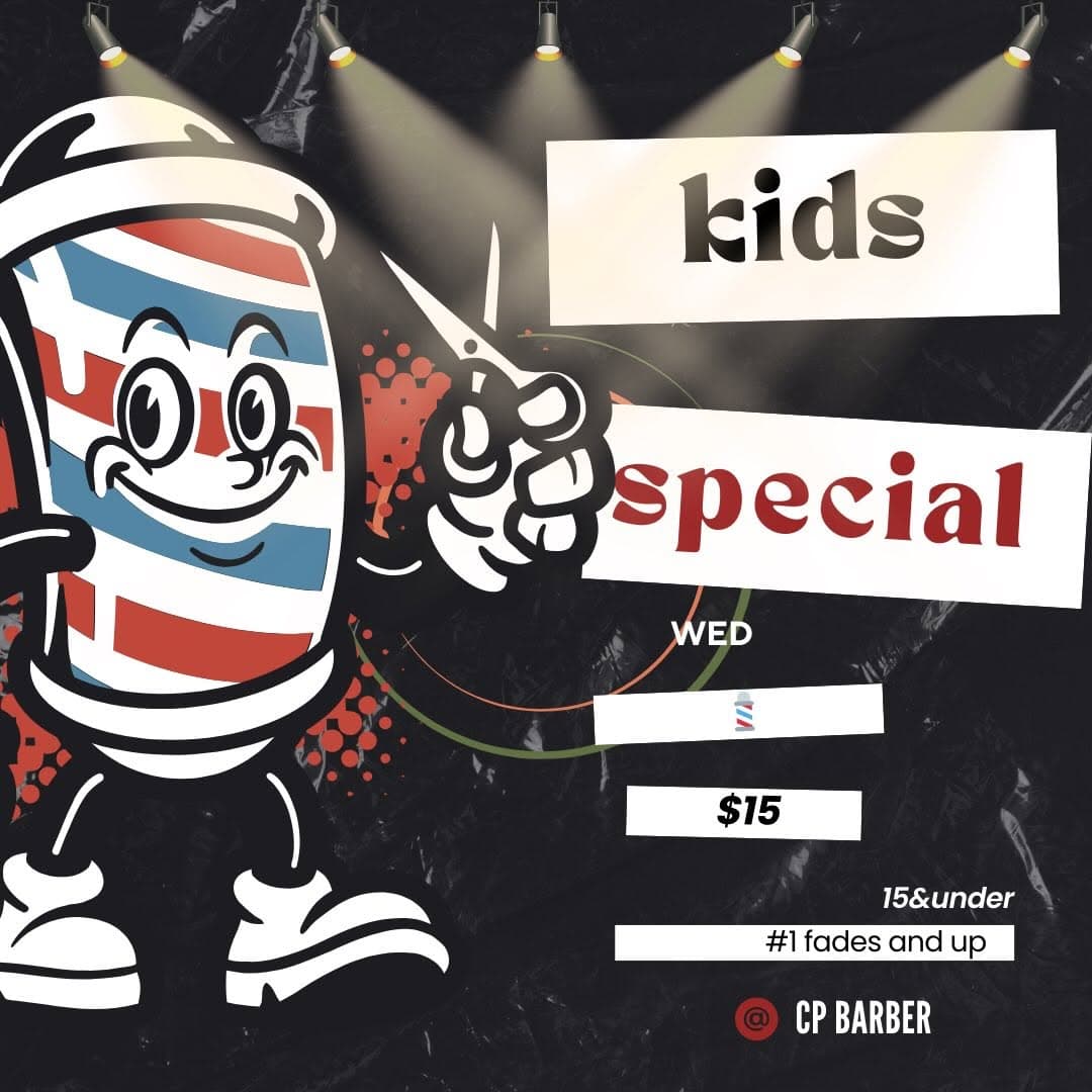 Kids special $15 Wednesdays