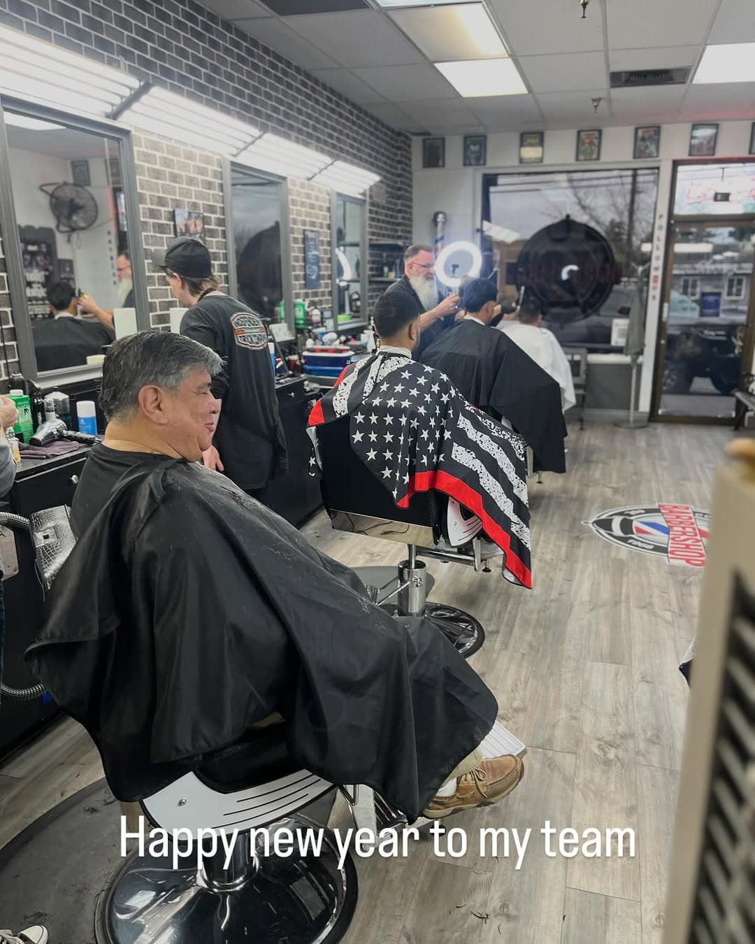 Coffee Plaza Barbershop team at work